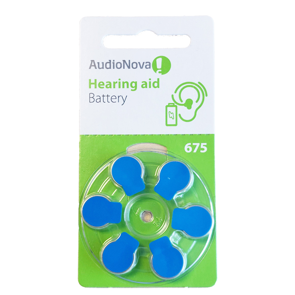 Hearing Aid Batteries Size 675 (Blue) Pack of 6